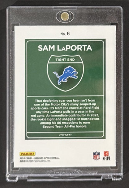 2024 Sam LaPorta — Donruss Optic Downtown — Back — Inventory P005-C