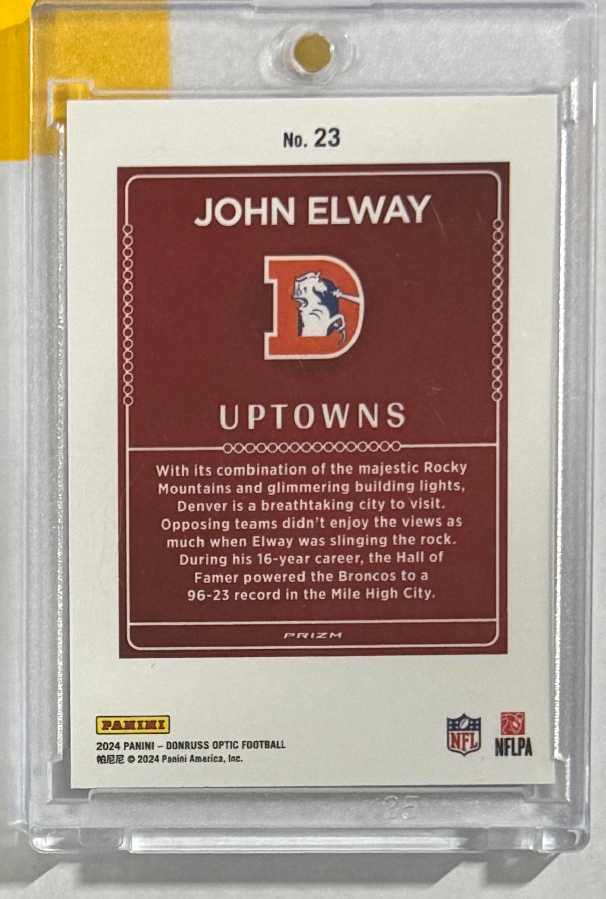 John Elway — back — Inventory P010-B
