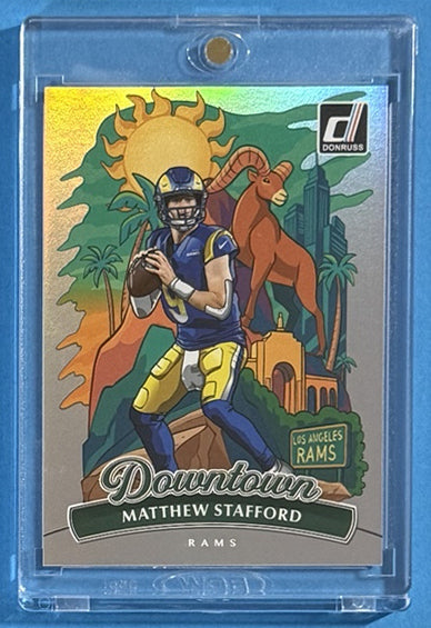 2025 Matthew Stafford — Donruss Downtown — Front — Inventory P002-B