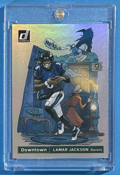 2021 Lamar Jackson — Donruss Downtown — Front — Inventory P003-A