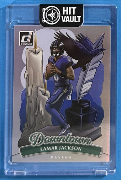 2025 Lamar Jackson — Donruss Downtown — Front — Inventory P003-B