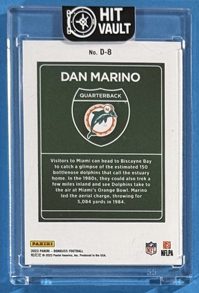 2023 Dan Marino — Donruss Downtown — Back — Inventory P004-A