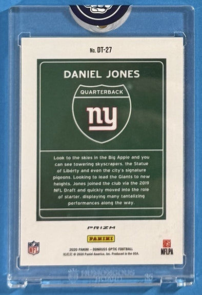 2020 Daniel Jones — Donruss Optic Downtown — Back — Inventory P004-C