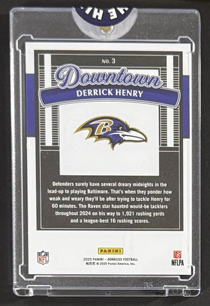 2025 Derrick Henry — Donruss Downtown — Back — Inventory P005-A