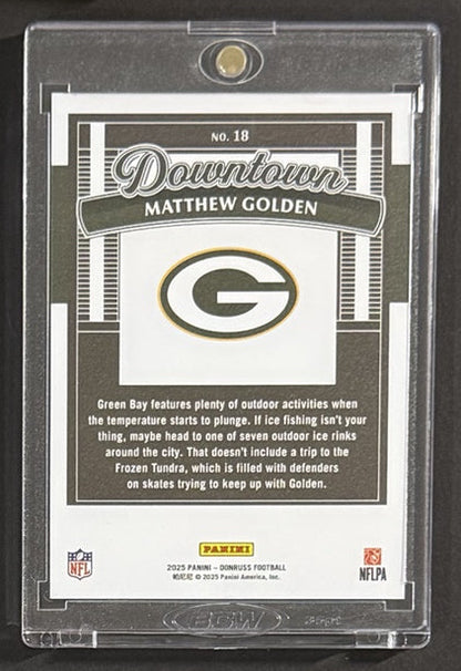 2025 Matthew Golden — Donruss Downtown — Back — Inventory P005-B