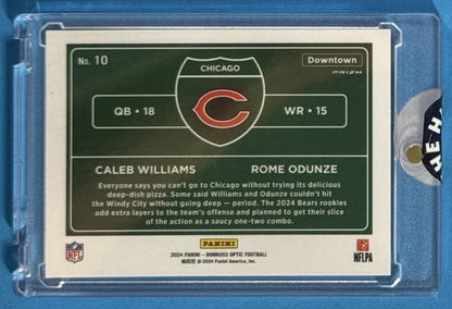 2024 Caleb Williams / Rome Odunze — Donruss Optic Downtown Duos — Back — Inventory P005-D