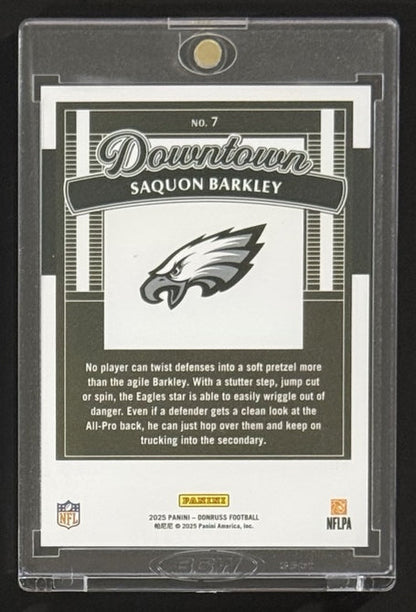 2025 Saquon Barkley — Donruss Downtown — Back — Inventory P008-B