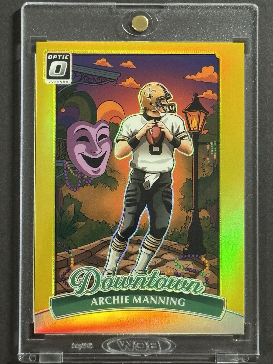 2025 Archie Manning — Donruss Optic Downtown [Gold Prizm] — front photograph