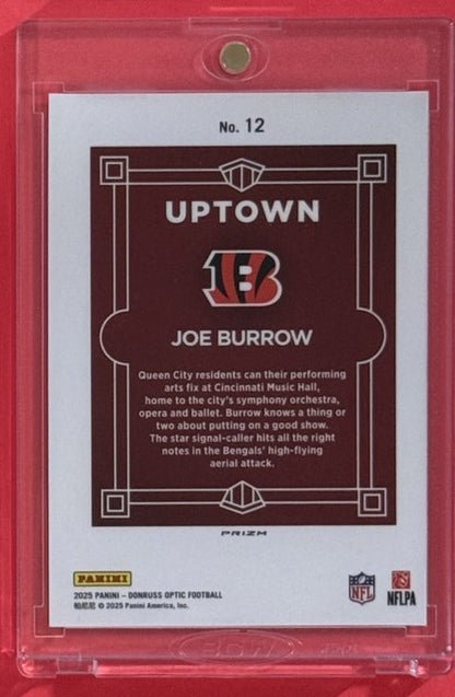 2025 Joe Burrow — Donruss Optic Uptown — Back — Inventory P011-B