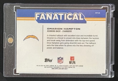 2025 Omarion Hampton — Chrome Fanatical — Back — Inventory P030-D