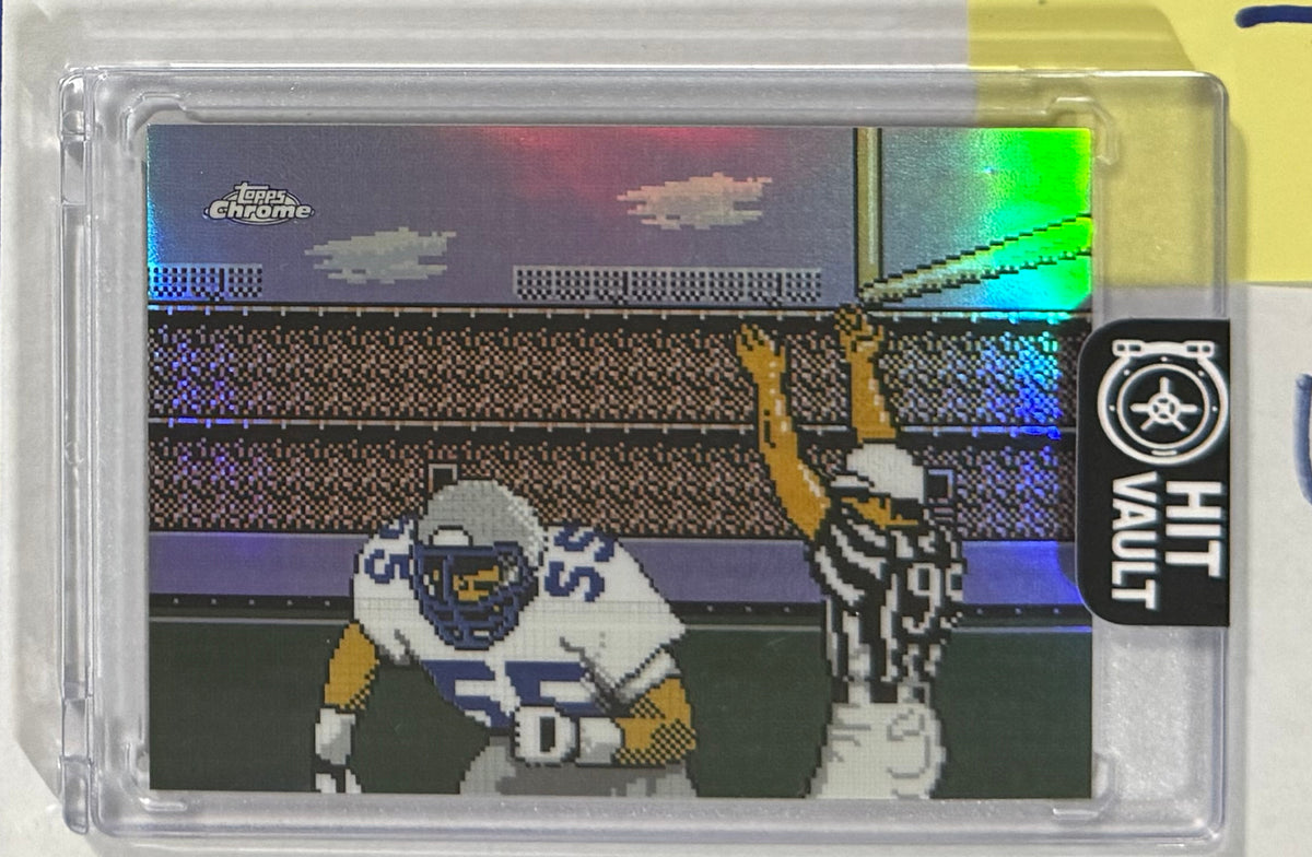 2025 Brian Bosworth Chrome Tecmo Super Bowl — front — Inventory P031-B