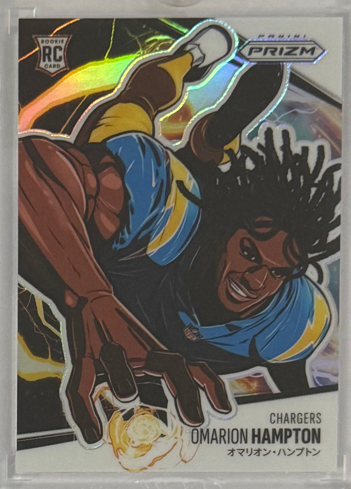 2025 Omarion Hampton Prizm Prizmania Manga — front — Inventory P033-B