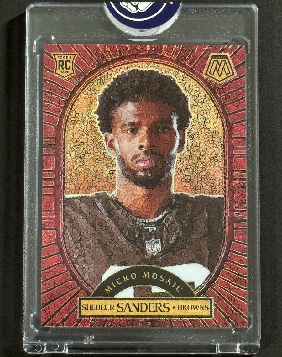2025 Shedeur Sanders — Mosaic Micro Mosaic [SSP / Case Hit] — front photograph