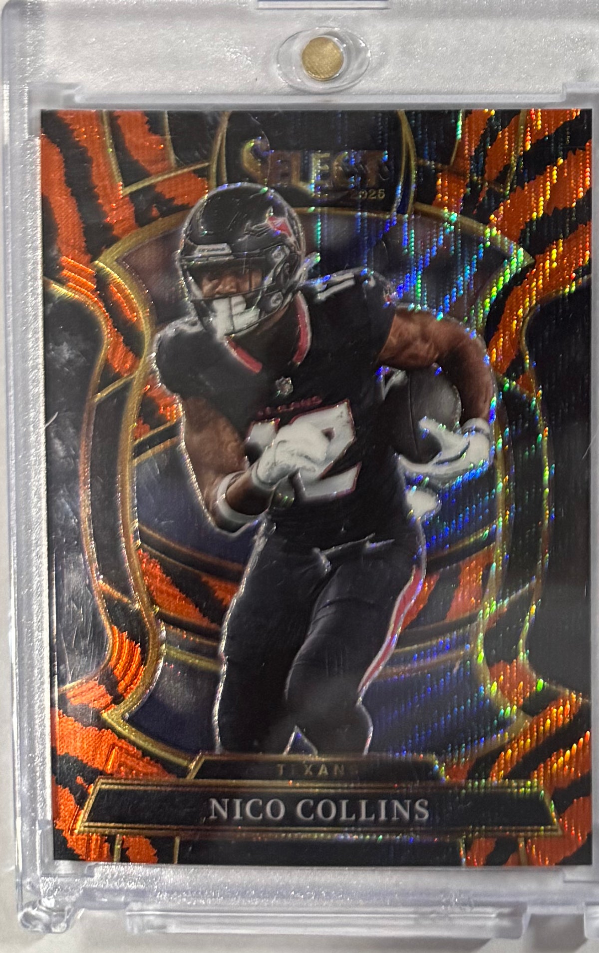 2025 Nico Collins Select Concourse Tiger Prizm — front — Inventory P040-C