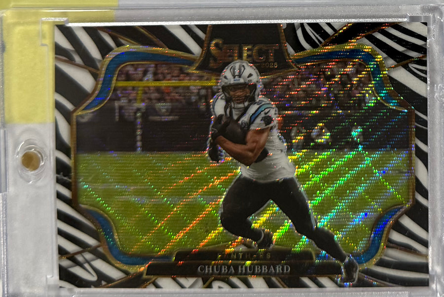 2025 Chuba Hubbard — Select Field Level [Zebra Prizm] — front photograph