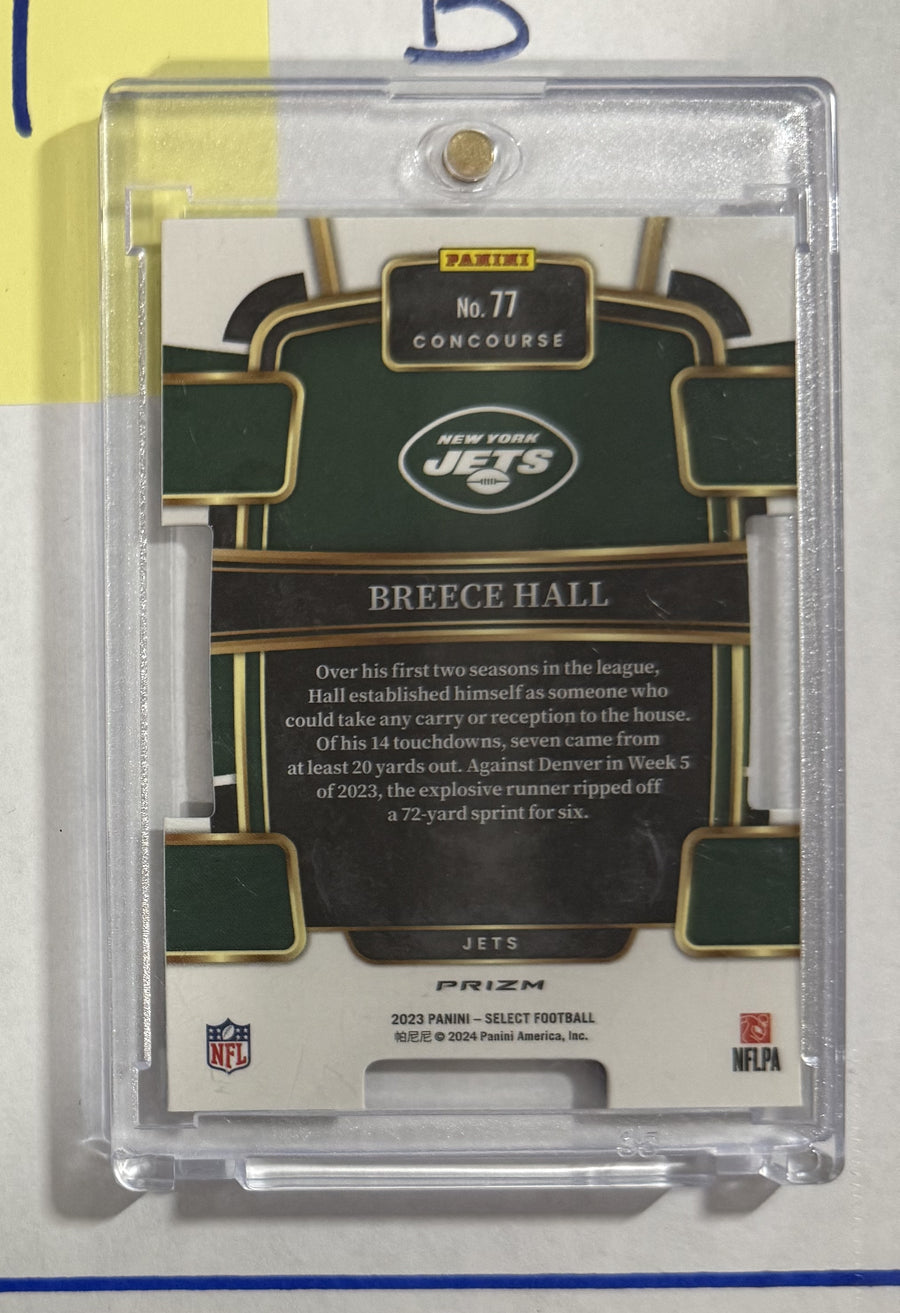 2023 Breece Hall — Select Concourse [Zebra Prizm] — back photograph