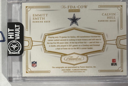2023 Emmitt Smith / Calvin Hill Flawless Dual Autographs — back — Inventory P053-D