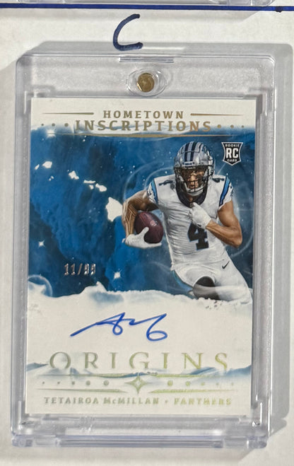 2025 Tetairoa McMillan — Origins Hometown Inscriptions — front — Inventory P059-C