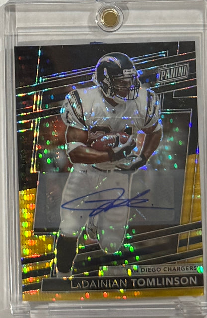 2024 LaDainian Tomlinson — National Gold VIP Party Black Gold Autographs — front — Inventory P060-D