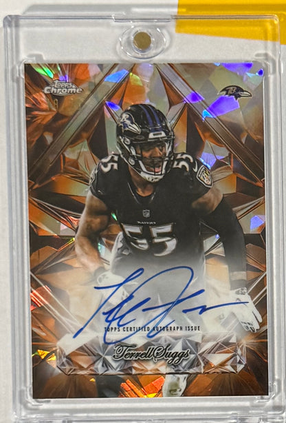 2025 Terrell Suggs — Chrome Sapphire Sapphire Selections Autographs Diamond — front — Inventory P061-A