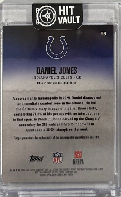 2025 Daniel Jones — Signature Class Veteran Class Autograph Variation Red — back — Inventory P061-C