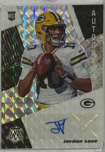 2020 Jordan Love — Mosaic Rookie Autographs Mosaic Prizm — front — Inventory P069-B