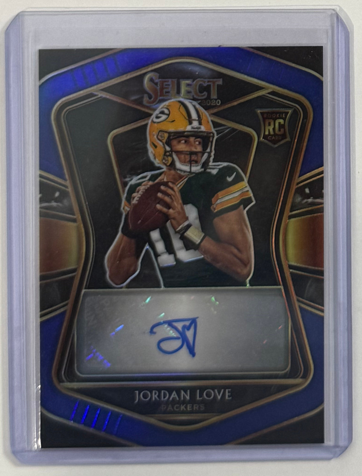 2020 Jordan Love — Select Rookie Signatures Blue Prizm 49/60 — front — Inventory P070-C