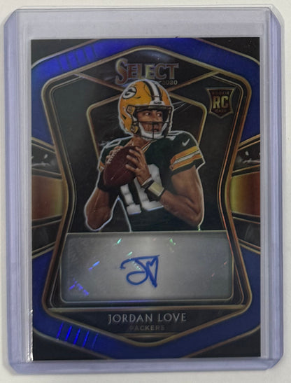 2020 Jordan Love — Select Rookie Signatures Blue Prizm 49/60 — front — Inventory P070-C