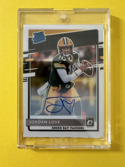 2020 Jordan Love — Donruss Optic Rated Rookie Autographs [White] — front — Inventory P070-D