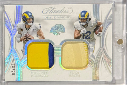 2024 Matthew Stafford / Puka Nacua — Flawless Dual Diamond Memorabilia [Silver] — front — Inventory P081-A