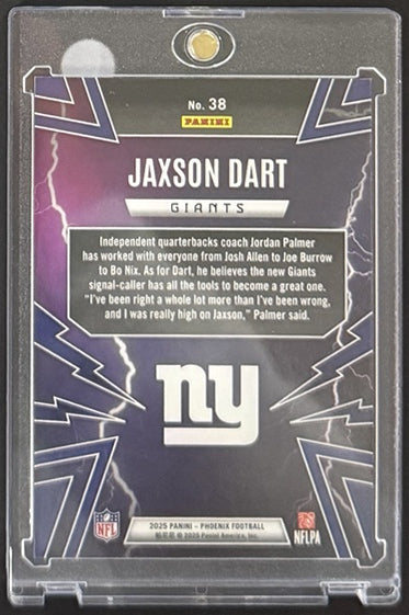 2025 Jaxson Dart — Phoenix Thunderbirds [Base] — back — Inventory P083-D