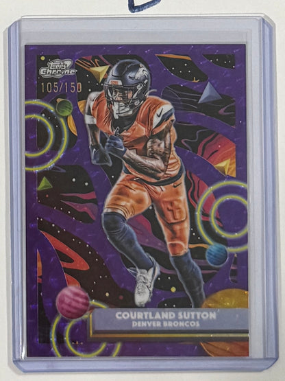 2025 Courtland Sutton — Topps Cosmic Chrome [Purple Nebula Refractor] — front — Inventory P085-D