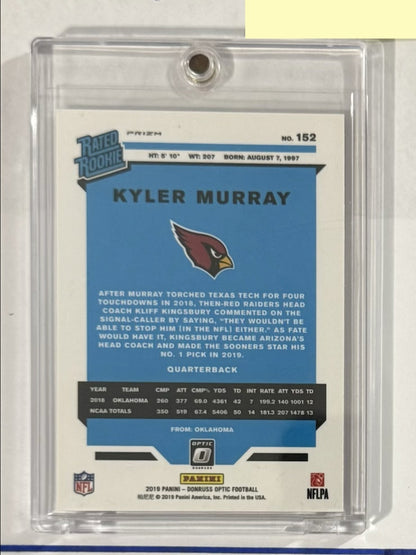 2019 Kyler Murray — Donruss Optic Rated Rookies [Pink Prizm] — back — Inventory P088-A