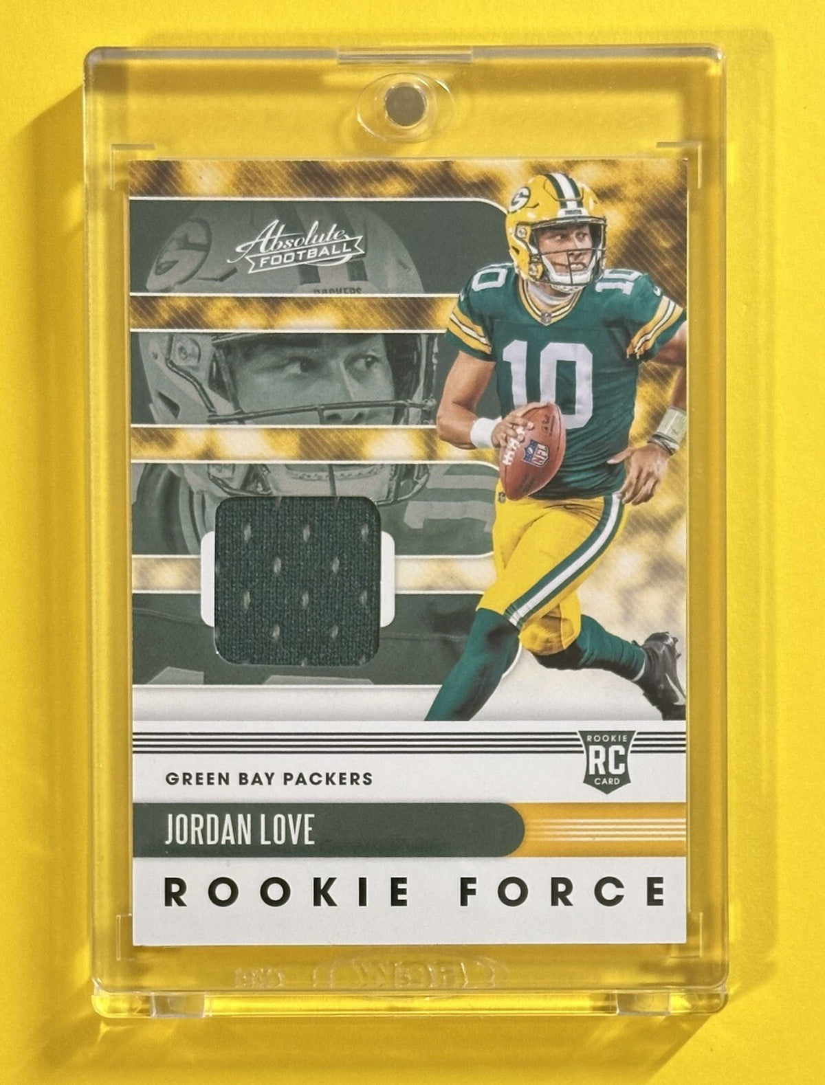 2020 Jordan Love — Absolute Rookie Force Materials [Base] — front — Inventory P089-B