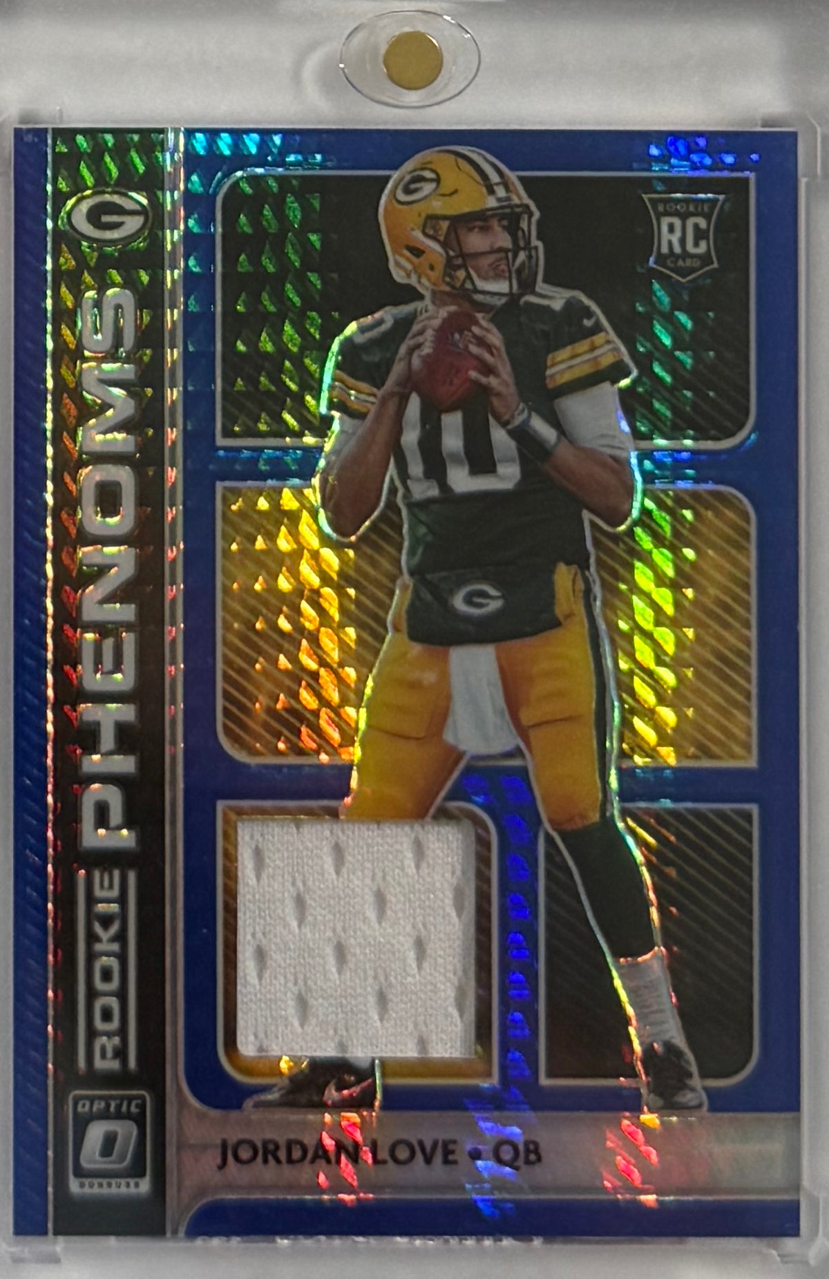 2020 Jordan Love — Donruss Optic Rookie Phenoms [Blue Hyper Prizm] — front — Inventory P089-D