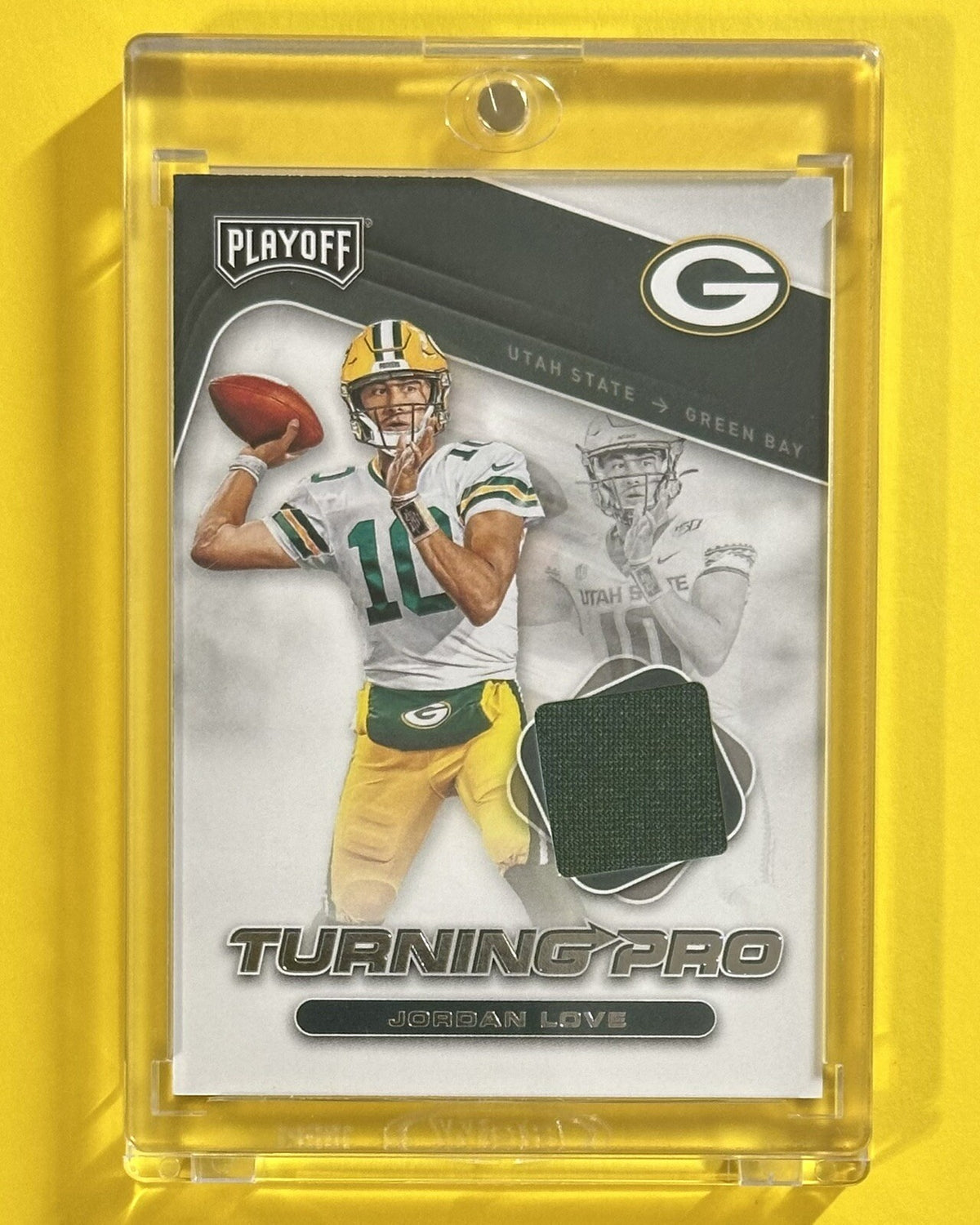 2020 Jordan Love — Playoff Turning Pro Memorabilia [Base] — front — Inventory P090-B