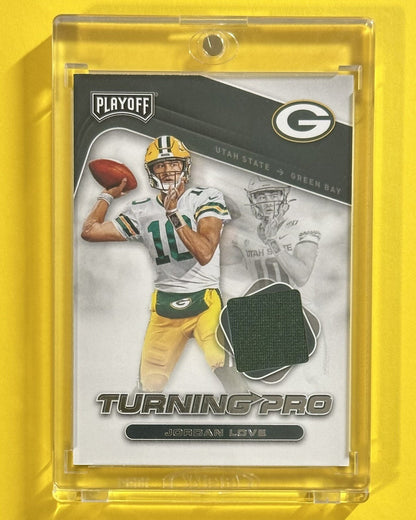 2020 Jordan Love — Playoff Turning Pro Memorabilia [Base] — front — Inventory P090-B