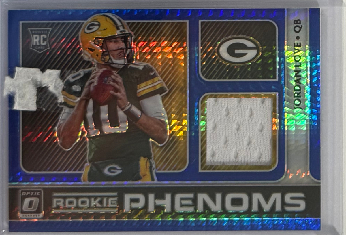 2020 Jordan Love — Donruss Optic Rookie Phenoms [Blue Hyper Prizm] — front — Inventory P090-D