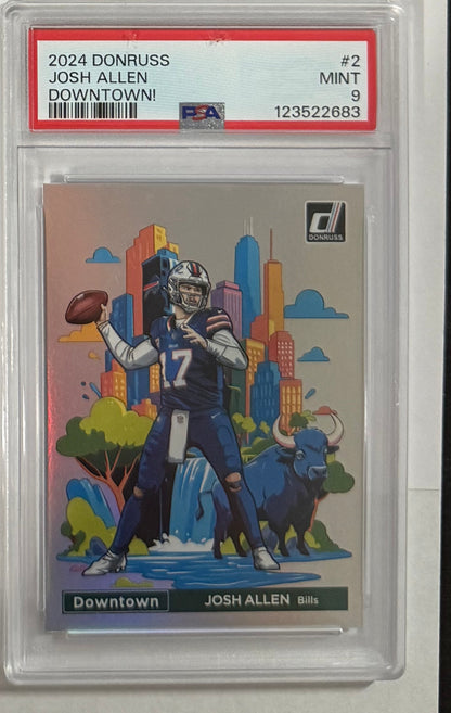 2024 Josh Allen — Donruss Downtown — PSA 9 — front — Inventory P101-D