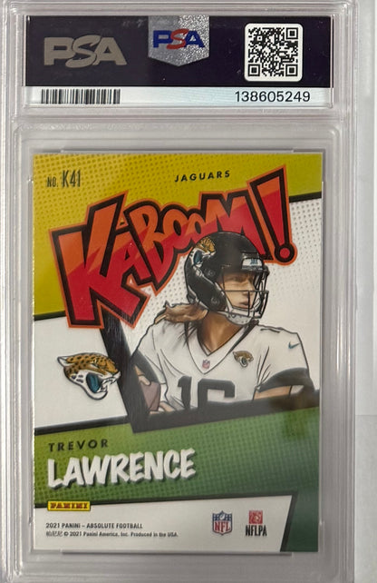 2021 Trevor Lawrence — Absolute Kaboom — PSA 9 — back — Inventory P102-C