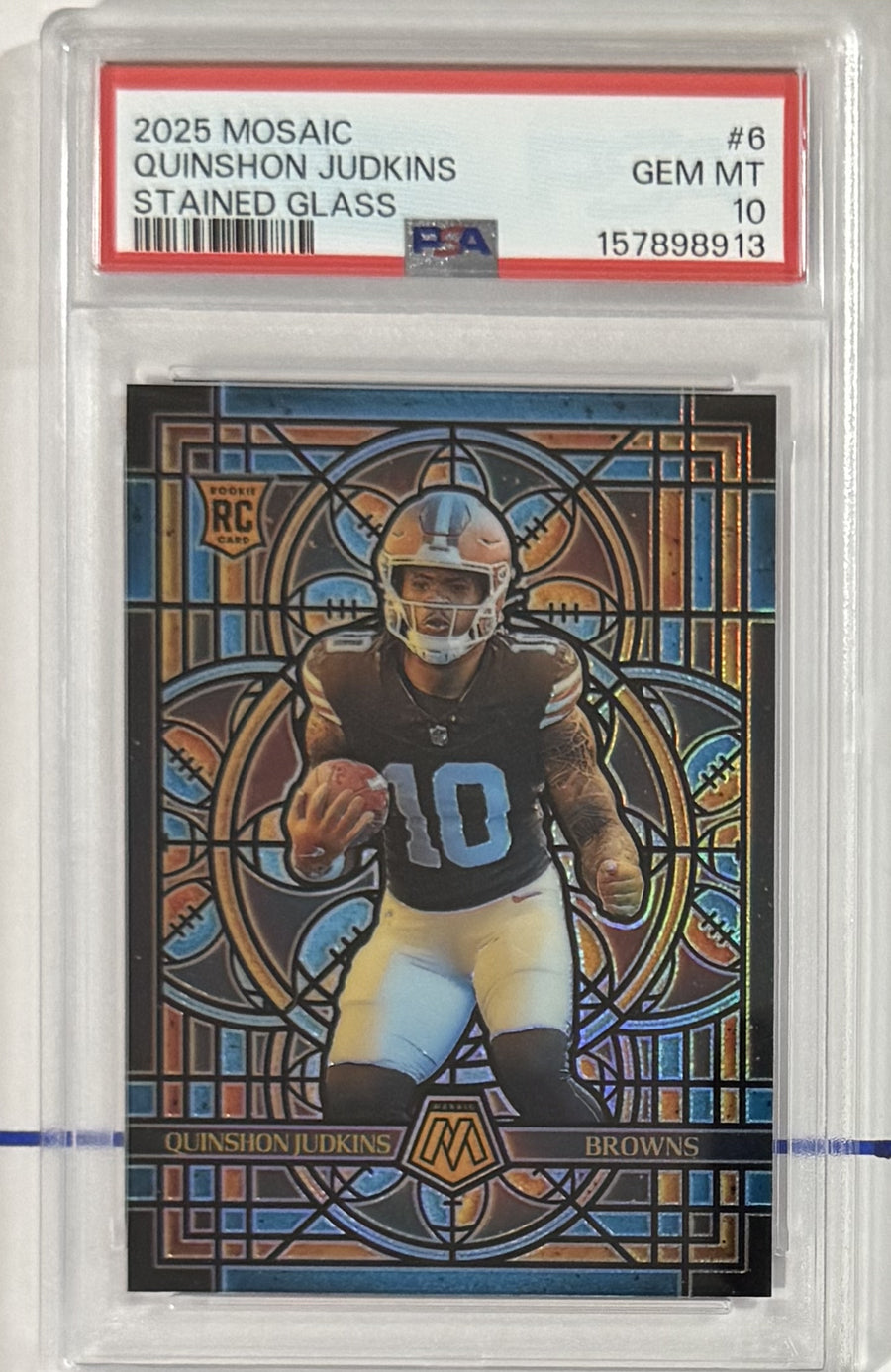 2025 Quinshon Judkins — Mosaic Stained Glass — PSA 10 — front photograph