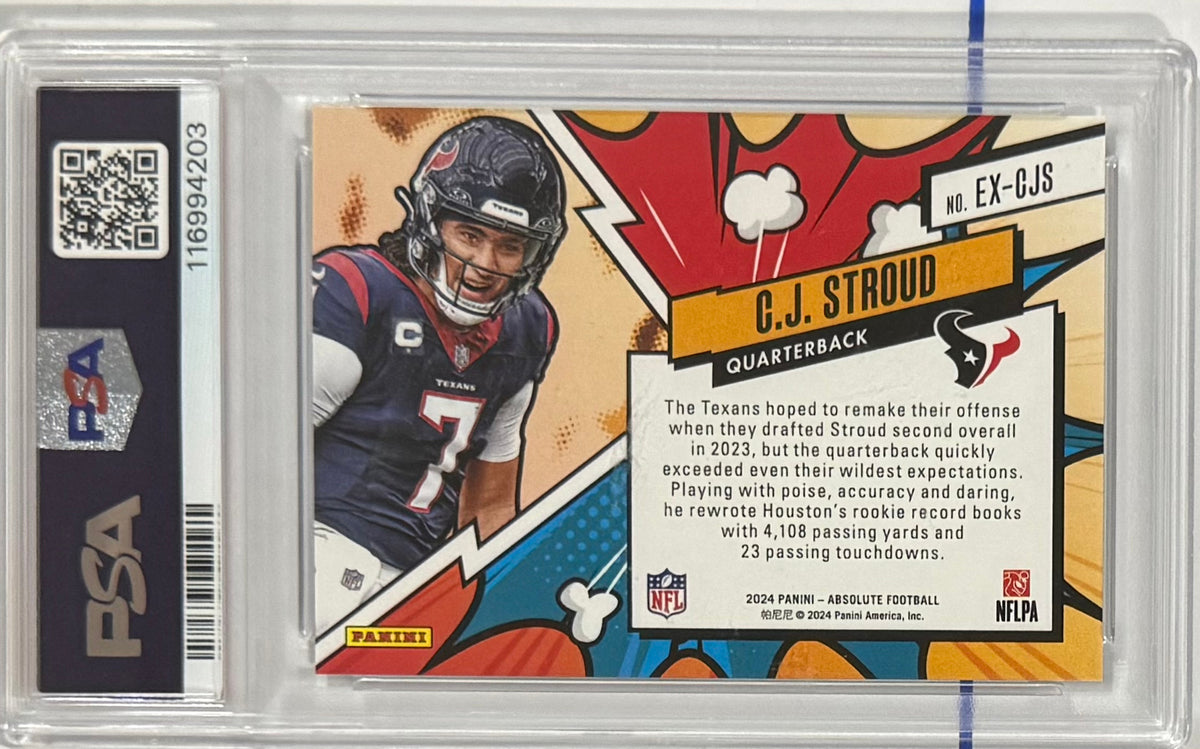 2024 C.J. Stroud — Absolute Explosive — PSA 10 — back — Inventory P103-B