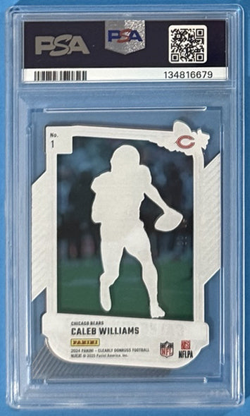 2024 Caleb Williams — Clearly Donruss Clearly The Rookies [Red] — PSA 9 — back — Inventory P107-C