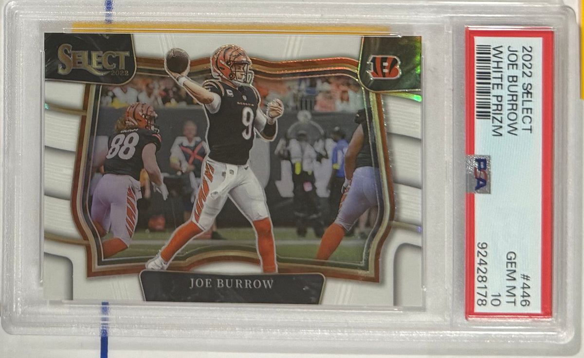2022 Joe Burrow — Select Field Level [White Prizm] — PSA 10 — front — Inventory P108-B