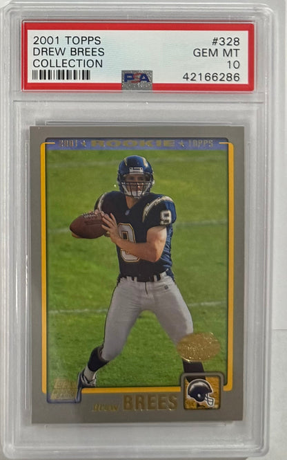 2001 Drew Brees — Topps [Topps Collection] — PSA 10 — front — Inventory P109-D