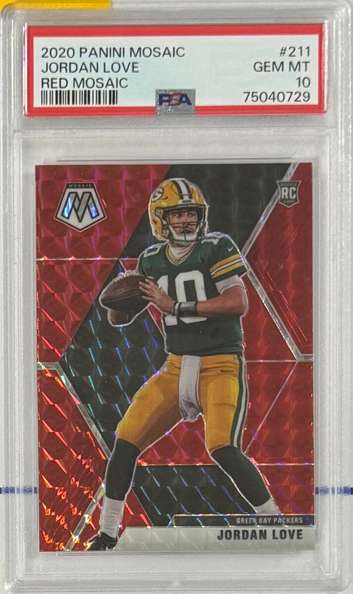 2020 Jordan Love — Mosaic [Red Mosaic Prizm] — PSA 10 — front — Inventory P115-B