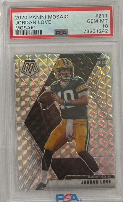 2020 Jordan Love — Mosaic [Mosaic Prizm] — PSA 10 — front — Inventory P115-D