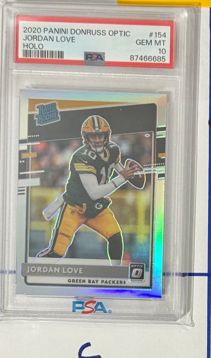 2020 Jordan Love — Donruss Optic Rated Rookies [Holo] — PSA 10 — front — Inventory P117-A
