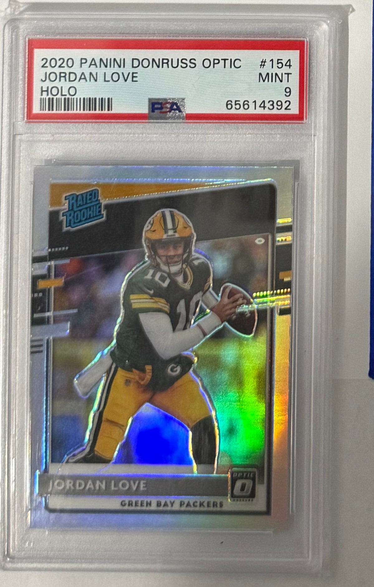 2020 Jordan Love — Donruss Optic Rated Rookies [Holo] — PSA 9 — front — Inventory P117-C