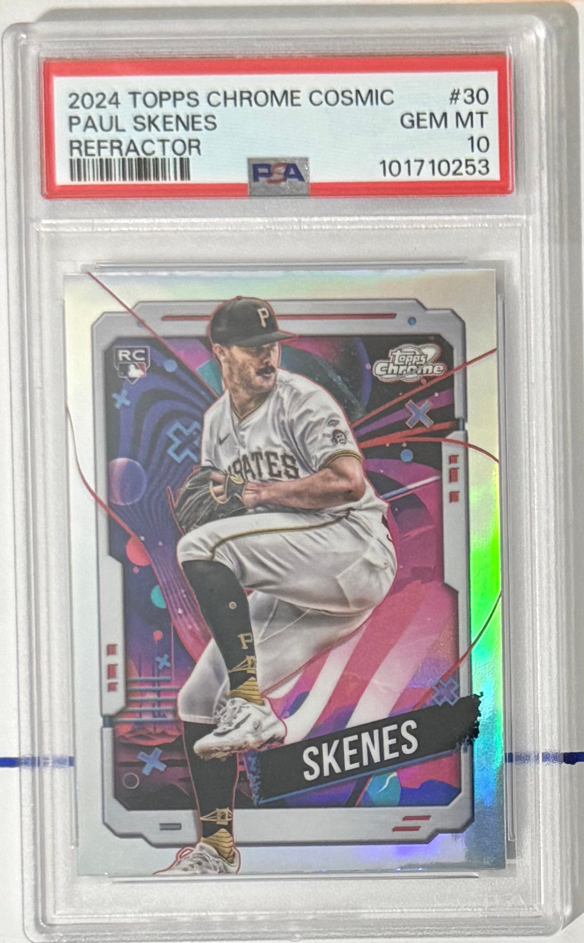 2024 Paul Skenes — Cosmic Chrome Base [Refractor] — PSA 10 — front — Inventory P120-A